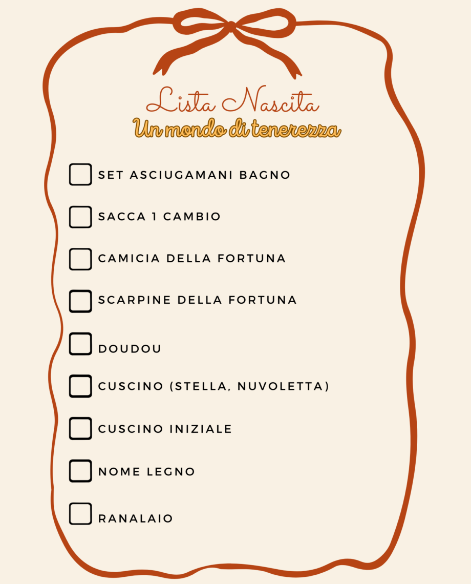 LISTA NASCITA UN MONDO DI TENEREZZA LINFA